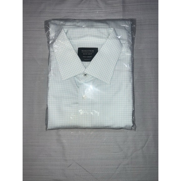 Nordstrom‎ Men's Long Sleeve Medium Button Down Shirt 16 Neck 33/32 Mint Green - Picture 14 of 15